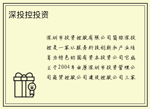 深投控投资